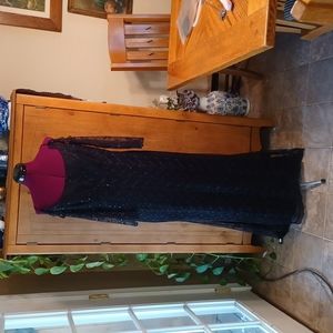 Handmade Black Wedding Dress With Train Or Prom Dress.